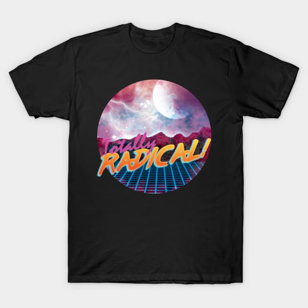 Totally Awesome 80's Retro Metal Space Rock Band T-Shirt by lucidghost